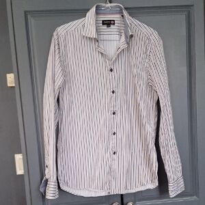 Anthony Of LONDON Striped BUTTON DOWN LONG SLEEVES shirt